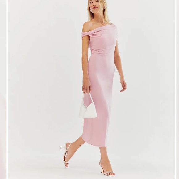 Reformation Jamen Knit Dress Size L Pink - Picture 5 of 9